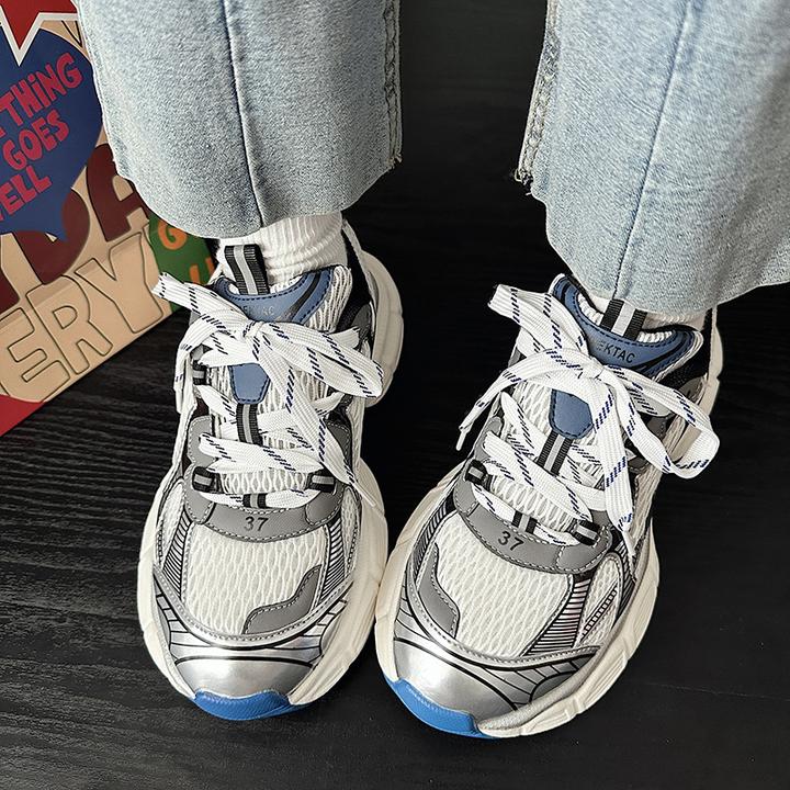 厚底港风老爹鞋子男款男ins潮百搭情侣复古运动休闲鞋高跟鞋女