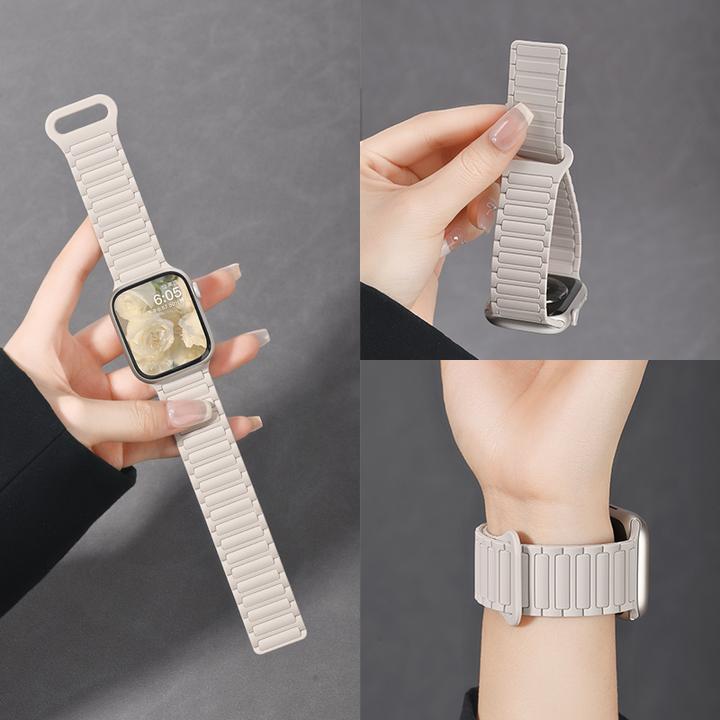 适用苹果S11手表iwatch10表带applewatch9/8硅胶磁吸男女款百搭se