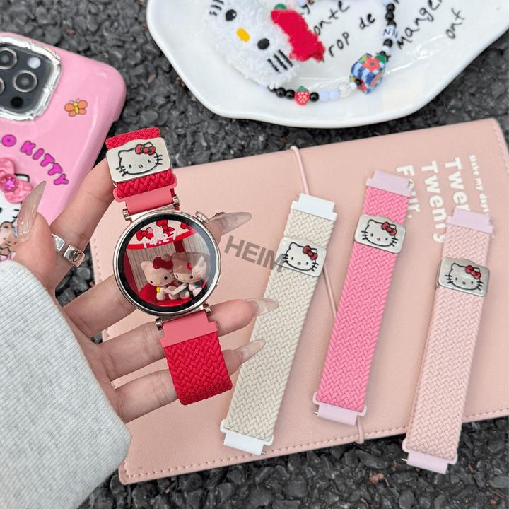 适用华为GT5手表fit3表带gt3pro女watch4编织磁吸扣女GT4小米9PRO