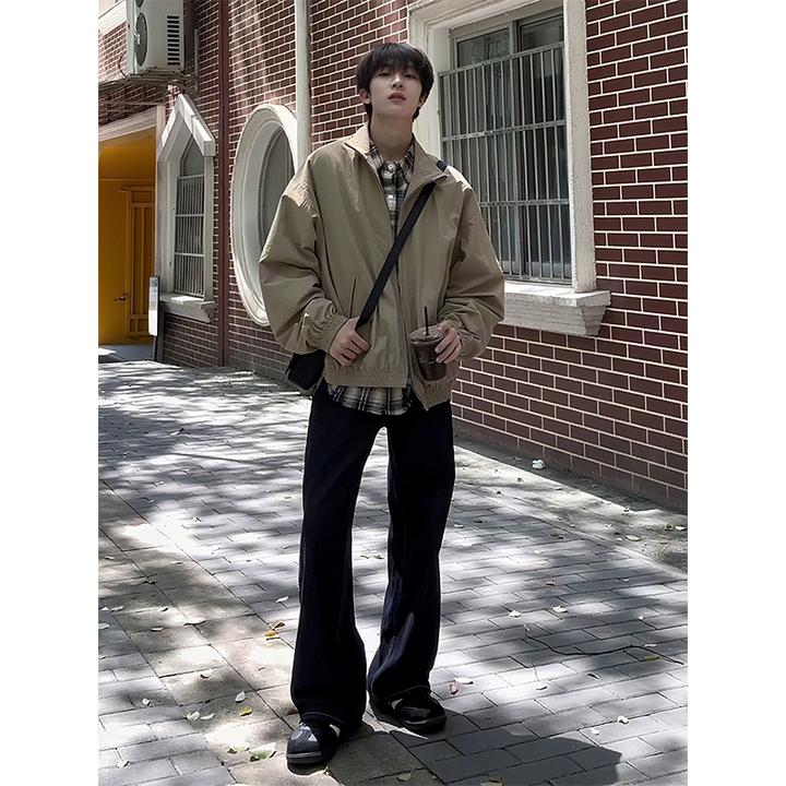 黑色原牛牛仔裤男直筒宽松春秋新款cleanfit复古基础百搭长裤子潮