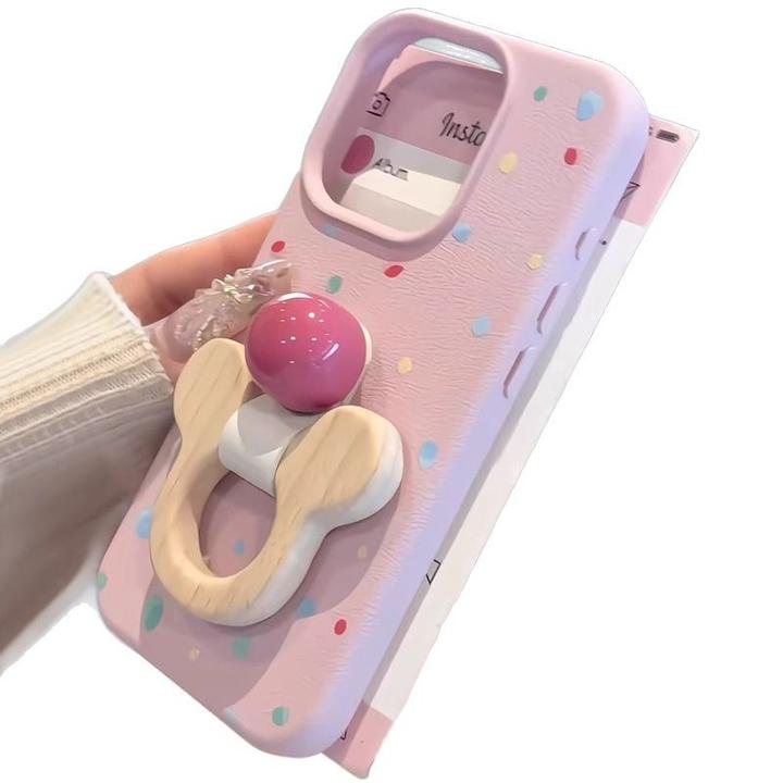 米奇指环扣适用苹果16PRO手机壳iPhone15/14/11创意闺蜜13PRO防摔