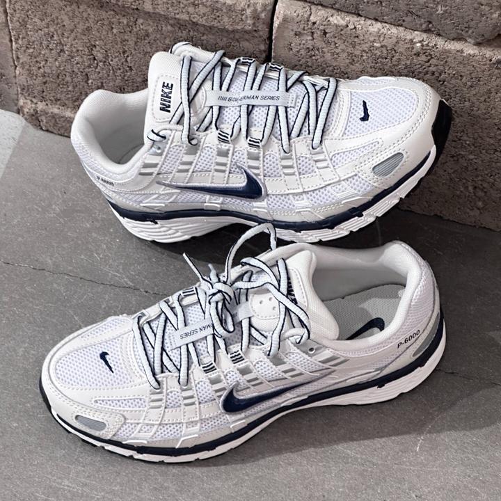 NIKE 耐克 P-6000 男款米白色复古轻便舒适休闲运动鞋 CD6404-018