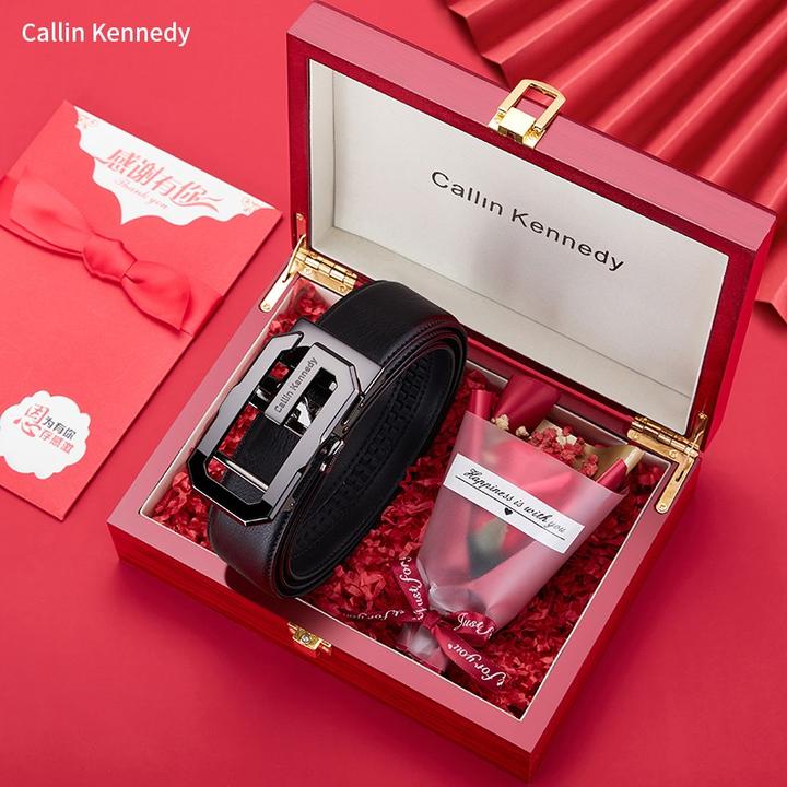 Callin Kennedy皮带男士2025新款爆款裤带自动扣真皮100%牛皮腰带