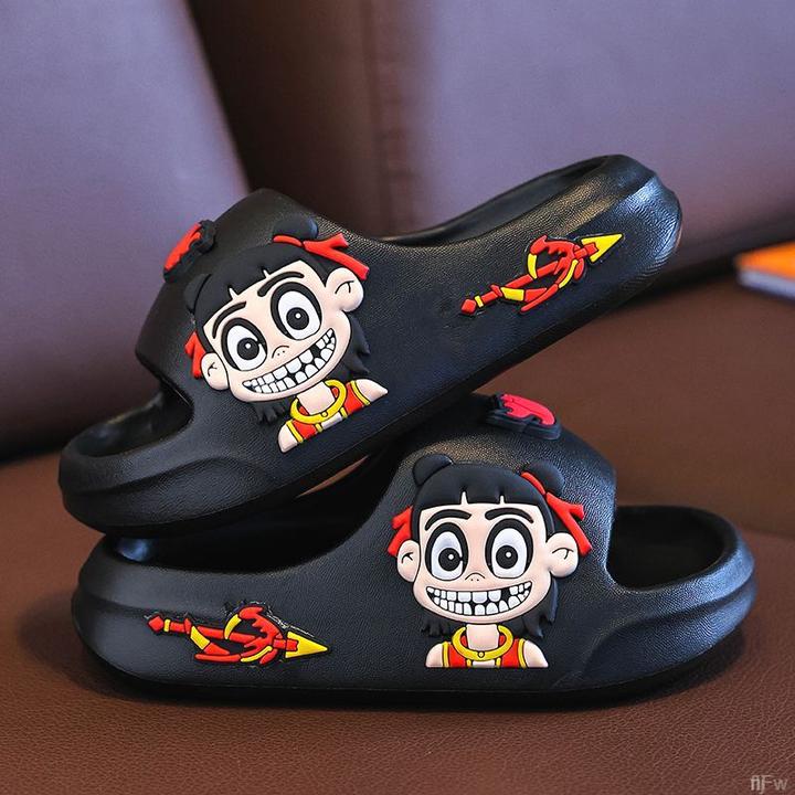 ​哪吒儿童拖鞋男童室内女童宝宝夏季卡通防滑超软洗澡浴室居家款