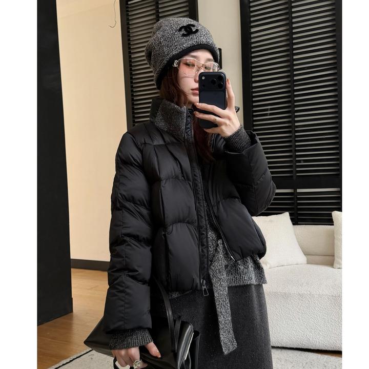 HELA AOMI “缎面羽绒”90鸭绒轻柔压光拼接设计羽绒服CY5DC42563