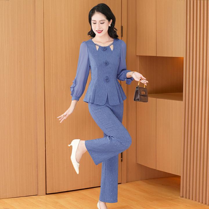 【两件套】优雅气质时尚减龄收腰显瘦套裤M-4XL-27141