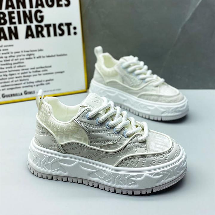 时尚休闲鞋运动鞋透气低帮增高潮流圆头男士夏季厚底百搭纯色