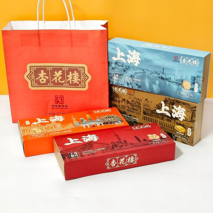 杏花楼上海特产美食桃酥海盐蝴蝶酥凤梨酥坚果曲奇饼干伴手礼正宗