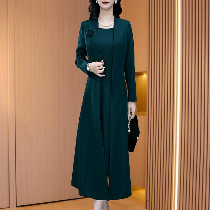 时尚气质套装连衣裙女士秋季中国风爆减龄穿搭两件套