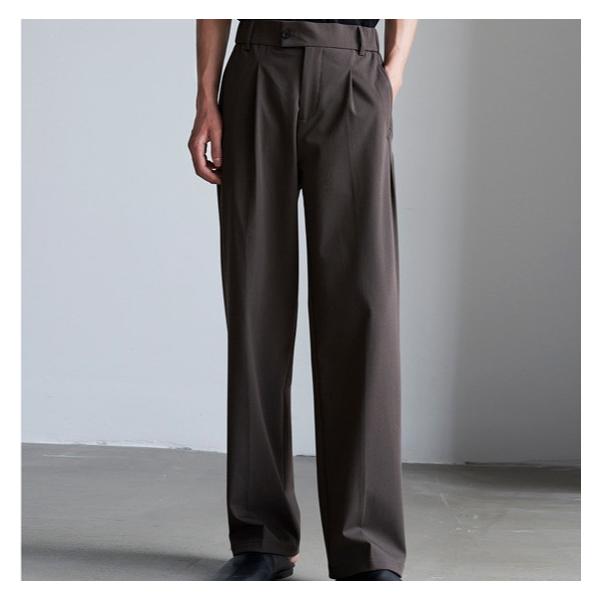 春秋季垂感西裤男潮流宽松直筒阔腿子港风百搭帅气休闲显瘦休闲裤