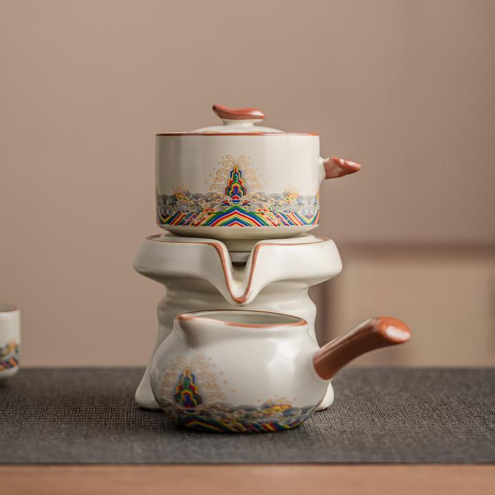 汝窑自动茶具套装家用喝茶防烫泡茶壶陶瓷功夫茶杯办公室冲茶神器
