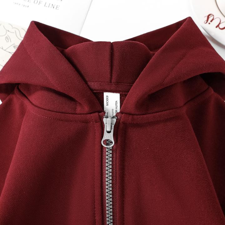 【双旦氛围感】新年红圣诞红显白毛圈布连帽卫衣430g重磅厚实外套