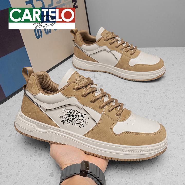 卡帝乐鳄鱼运动板鞋男款设计感青少年潮鞋百搭厚底爆款男鞋休闲鞋