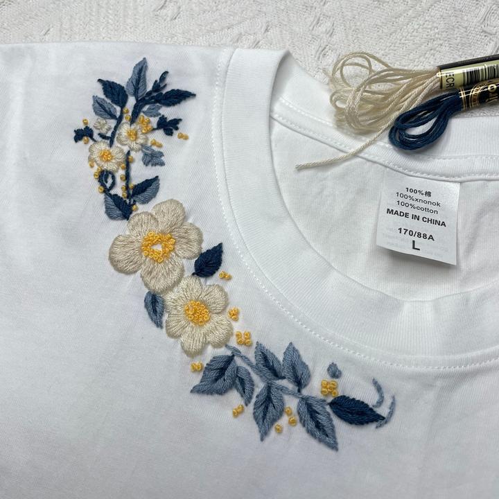 香雪海刺绣diy领花图案水溶布贴纸直接贴衣服毛衣领口边绣花材料