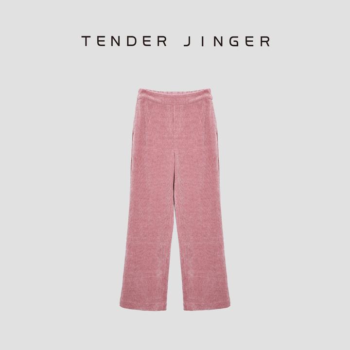 Tender Jinger|线下专供 肌理感高腰金葱雪尼尔糯米裤T53SAI50092