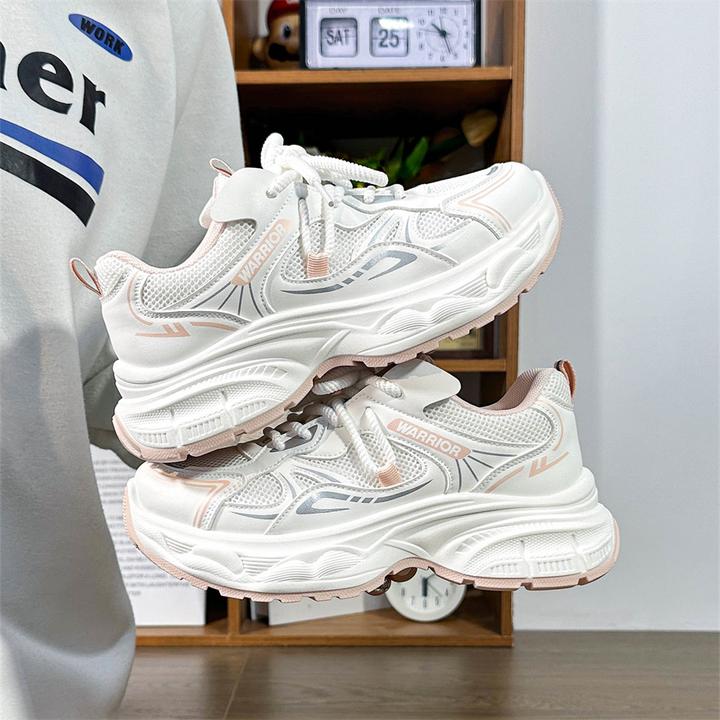 回力韩版百搭增高网面老爹鞋秋季2026新款学生厚底运动休闲鞋子女