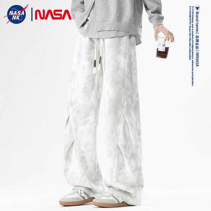 NASA联名日系脏脏休闲裤男款春秋季垂感直筒裤子高街阔腿长裤百搭