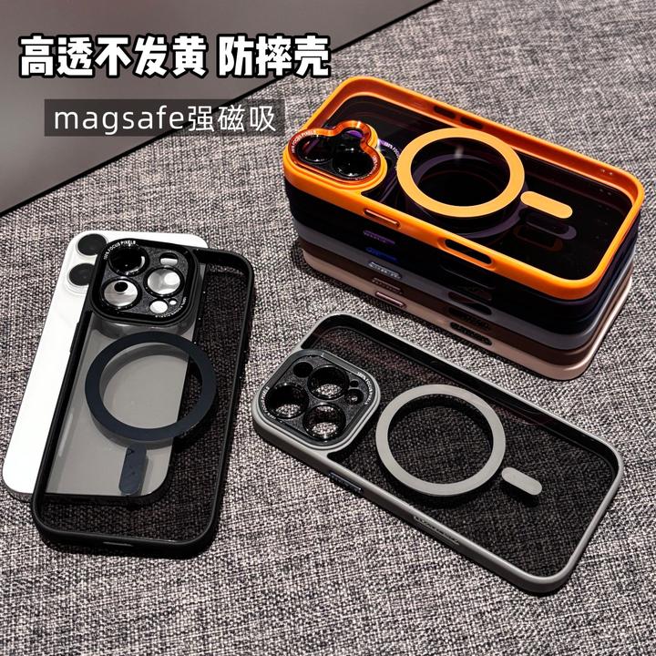 飞虎胜适用苹果16promax手机壳iPhone15透明磁吸14金属镜头13防摔
