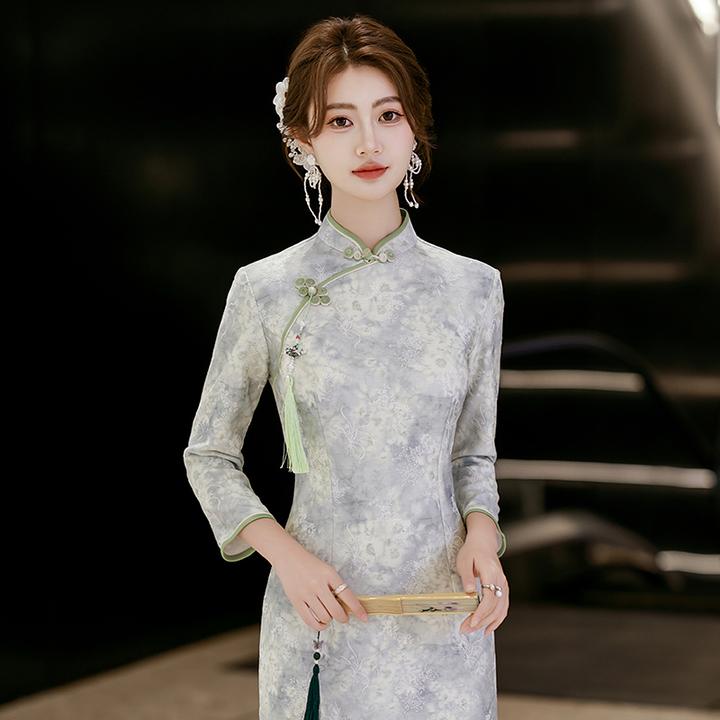 绝美新中式旗袍2025新款秋季妈妈装日常可穿改良连衣裙国风老上海