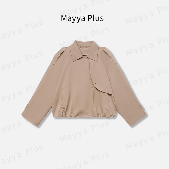 【梧桐风衣】Mayya Plus新款韩系百搭风衣秋季显瘦外套上衣32536825
