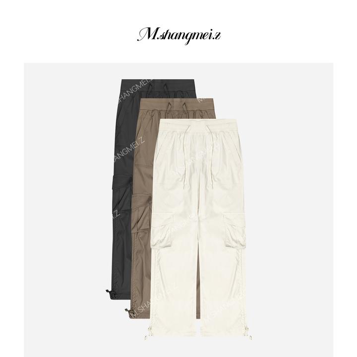 M.SHANGMEI.Z/沐熙【山系裤】美大哥速干显瘦简约系绳休闲裤X072735