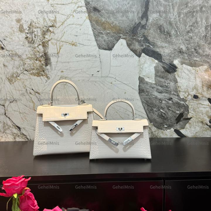 KL-手提斜跨单肩轻奢时尚简约轻奢小包百搭斜跨休闲鳄鱼纹包包