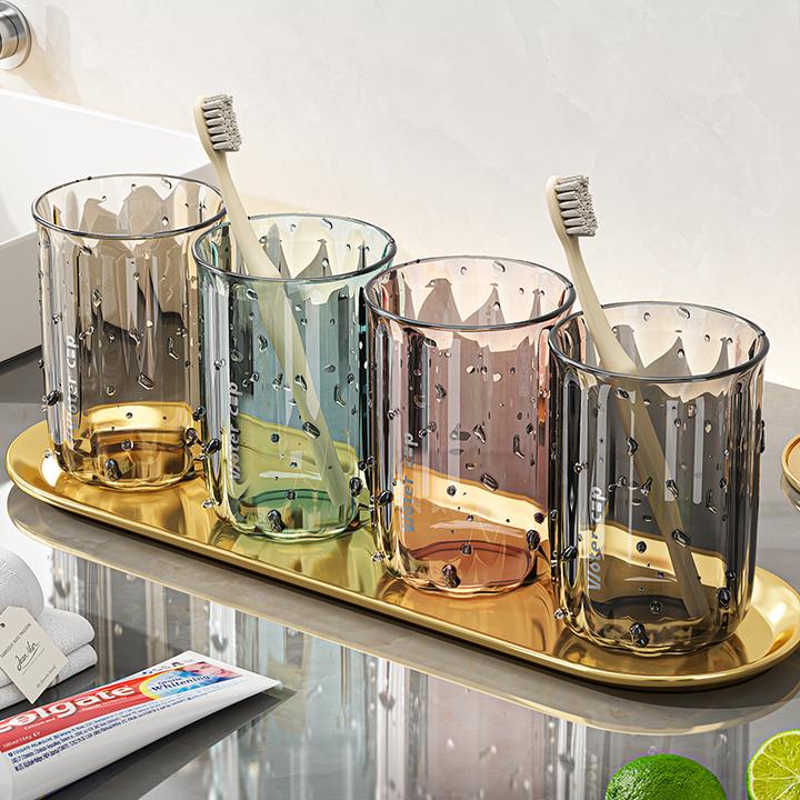 漱口杯情侣牙刷杯儿童洗漱杯子透明牙膏牙刷收纳盒刷牙漱口牙具杯