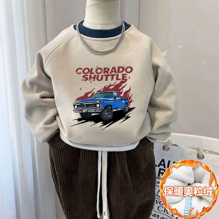 男童春秋卫衣2025上衣中大童新款圆领帅气套头衫长袖韩版宽松休闲