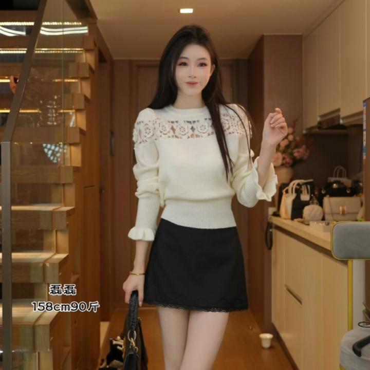 【磊磊】花朵毛衣 冬季新品重工花朵元素毛衣6670