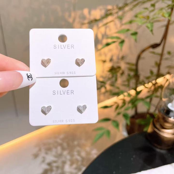 坠链均925银锆石 七度银饰碎钻蝴蝶款项链套链