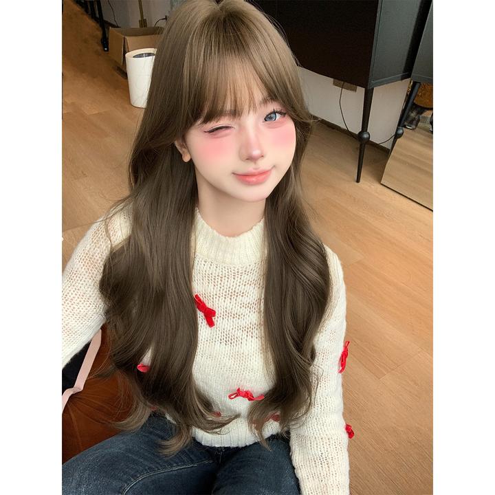 【网感公式】AG假发韩系八字网红假发全头套齐刘海大波浪