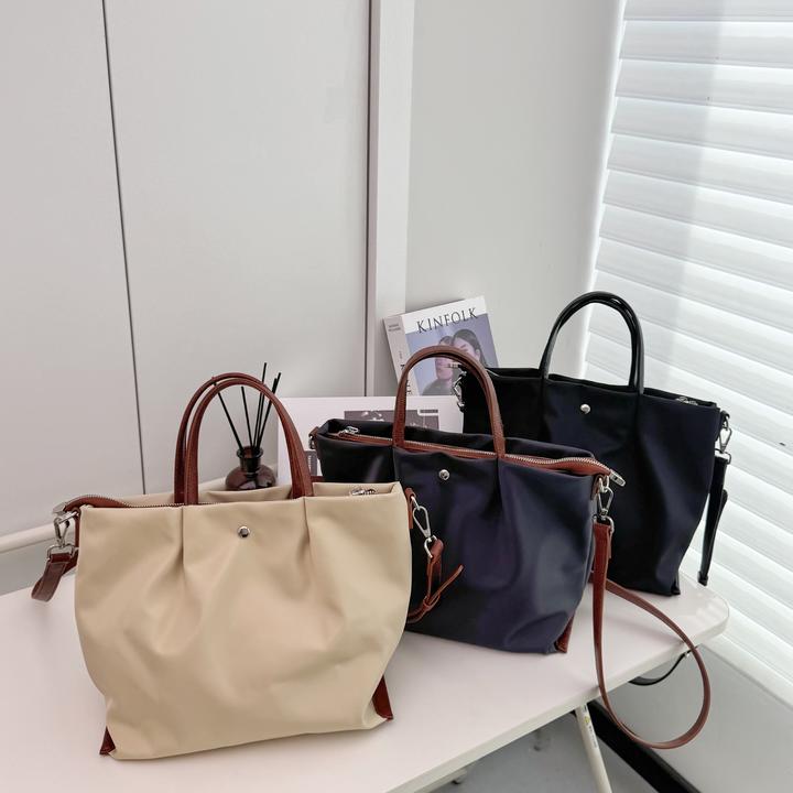 Tz.【定制日式离家出走包中号】尼龙褶皱设计轻便通勤手提包妈咪包