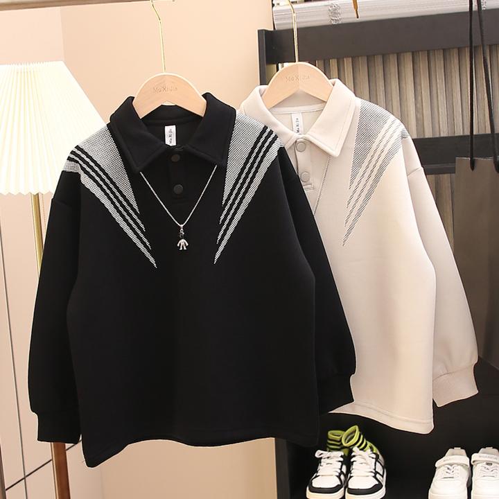 童装男童秋装卫衣2025新款儿童春秋款POLO衫长袖衫男孩宽松百搭潮