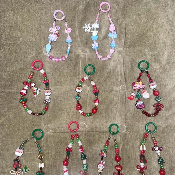 创意个性圣诞树麋鹿手机壳挂件潮玩可爱手机链