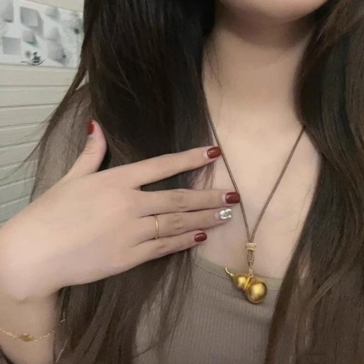 项链简约小葫芦女饰品气质温柔百搭时尚设计ins轻编织手