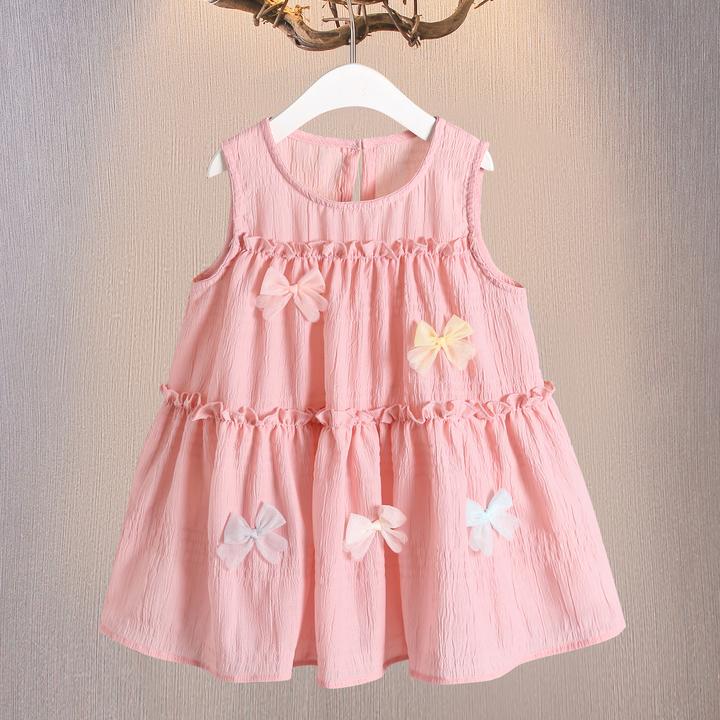 女童夏装连衣裙婴儿公主裙夏季薄款洋气小女孩宝宝背心女童防晒衣