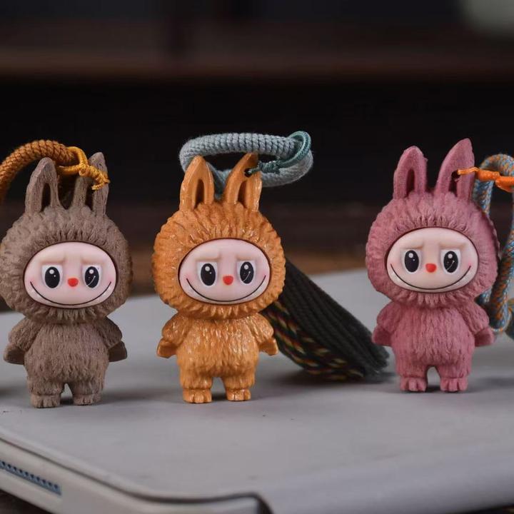 拉布布实木挂件手把件钥匙扣包挂饰