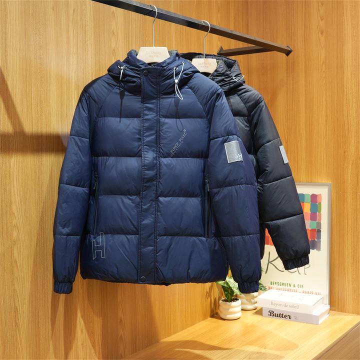 秋冬男士轻量蓬松时尚连帽棉衣男款舒适简约保暖百搭棉服XY1789