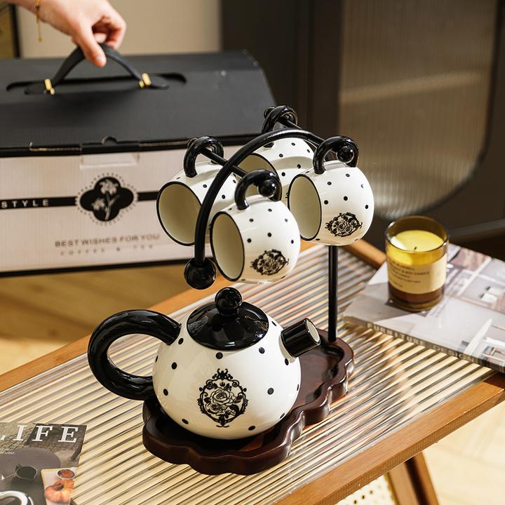 舍里陶瓷水杯套装家用乔迁新居客厅茶壶凉水壶茶杯水茶具结婚礼物