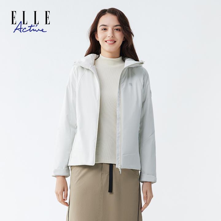 ELLEActive冬季连帽棉服女款户外运动休闲保暖棉衣万能百搭外套女