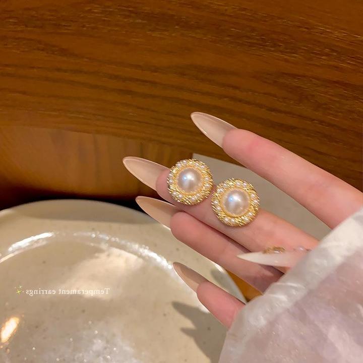 铜合金锆石耳饰 法式气质耳钉女新款爆款高级感耳环轻奢耳饰品复