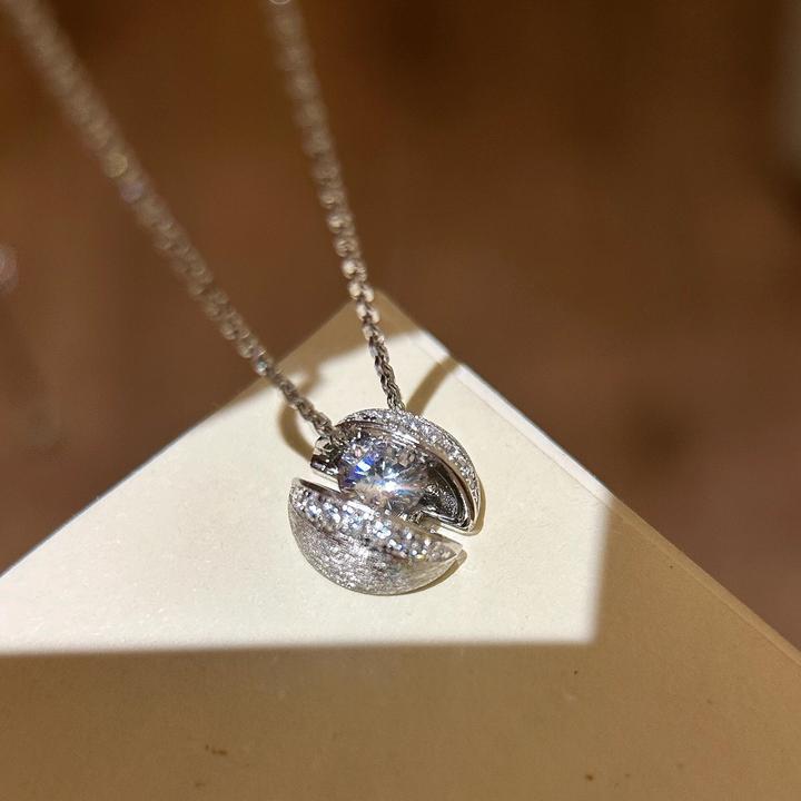 卡柒 铜合金项链 韩系爆闪悬浮星球项链精致小众高级感百搭锁骨链