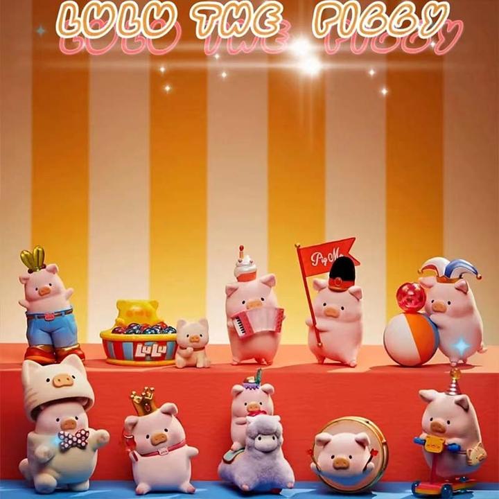 【开盒不退不H】罐头猪LuLu欢乐时光阳光系列盲盒可爱猪猪车载摆件