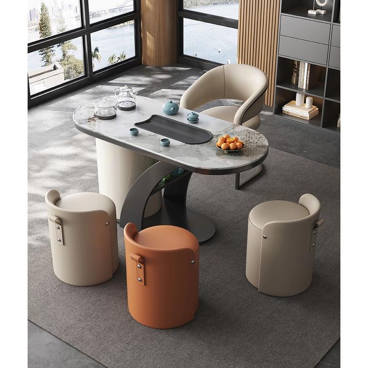 小户型岩板茶桌椅一整套组合家用阳台茶台酒店功夫泡茶桌一体