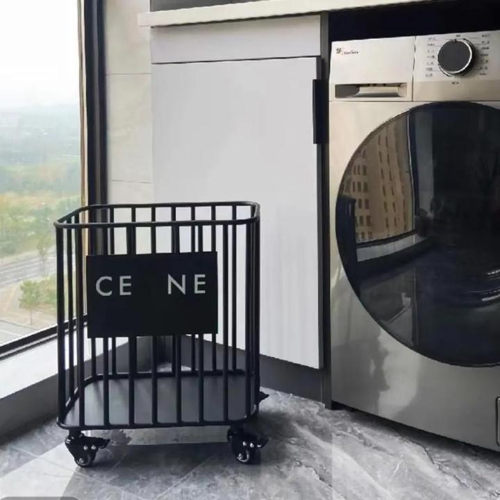 宿舍脏衣篓可移动带轮脏衣篮家用脏衣服收纳筐零食收纳车居家日用