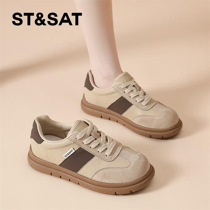 星期六复古板鞋女款2025秋季新款阿甘鞋配裙子休闲鞋时尚网红女鞋