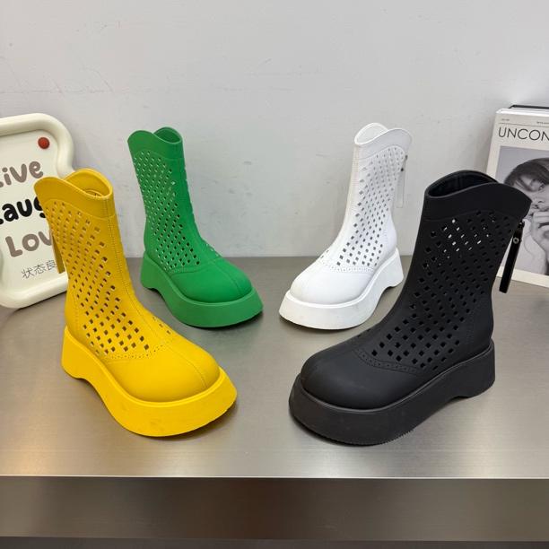 2025年新款厚底松糕透气网眼马丁靴底厚5公分舒适百搭休闲