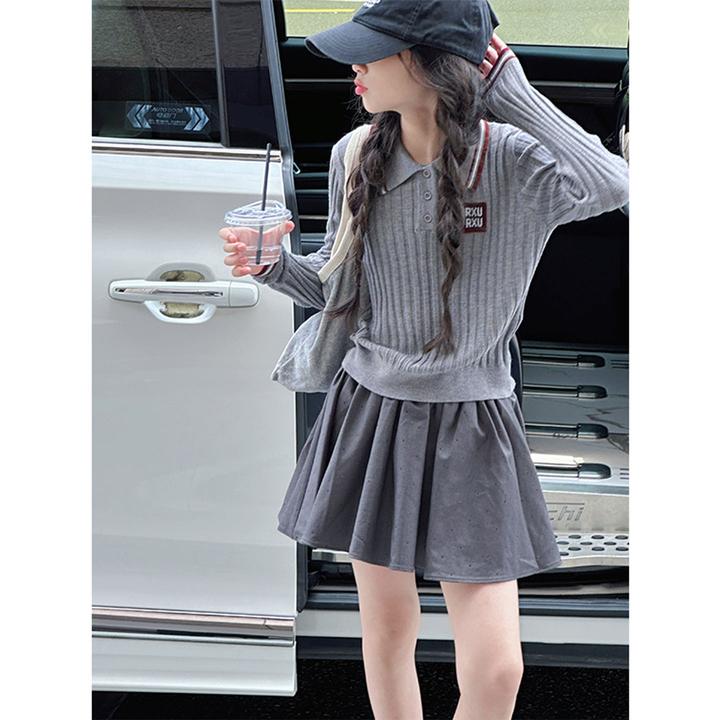 K29442孙小美撞色女童毛衣针织衫新款秋装儿童上衣打底衫春秋