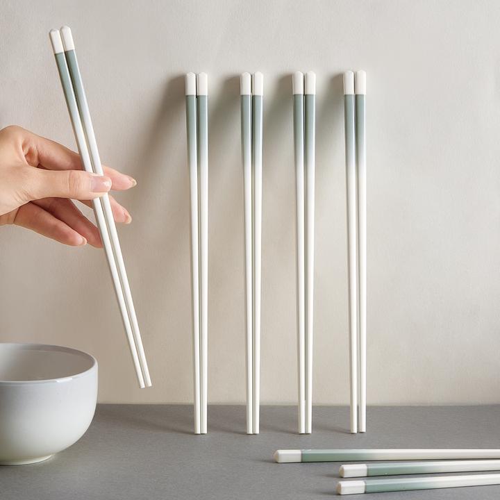 粉墨居舍陶瓷筷子家用高档防霉防滑2025新款家庭用轻奢高级感筷子