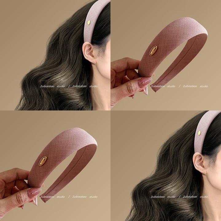 绯绒金缀~韩版布艺宽发箍女2025秋冬新款高级赶温柔发夹旅行发箍